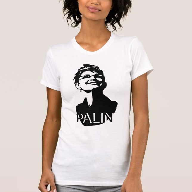 Camiseta O T das mulheres claras de Palin (Frente)
