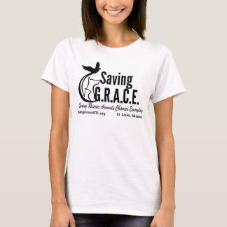Camiseta O T das mulheres da tábua de salvação