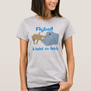 Camiseta O T das mulheres da torção de Flyball