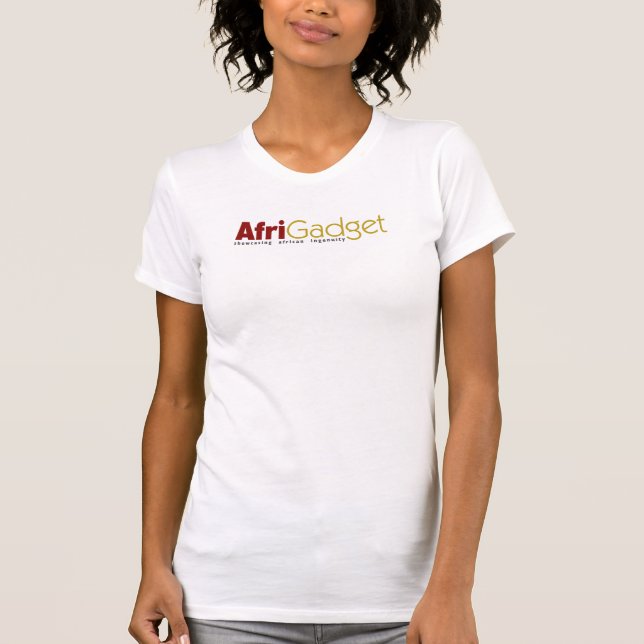 Camiseta O T das mulheres de AfriGadget (Frente)