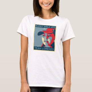 Camiseta O T das mulheres de Lorenzo da equipe