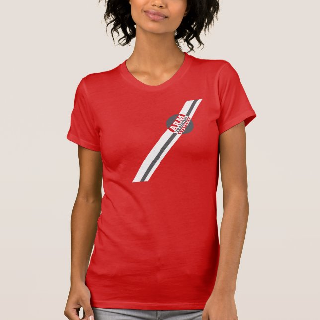 Camiseta O T das mulheres do BRAÇO (Frente)