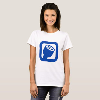 Camiseta O T das mulheres do logotipo de PlugShare