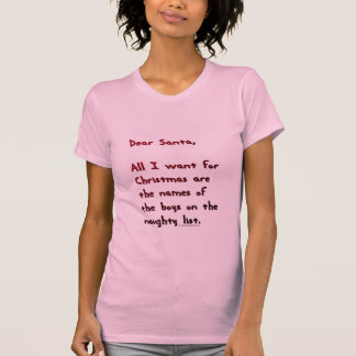 Camiseta O T das mulheres do rosa da lista dos meninos