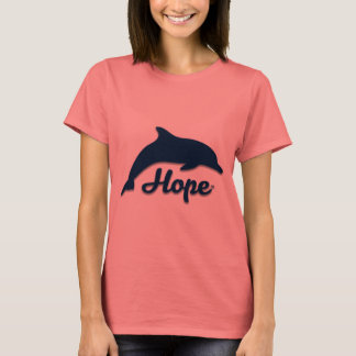 Camiseta O T das mulheres inspiradas do golfinho da