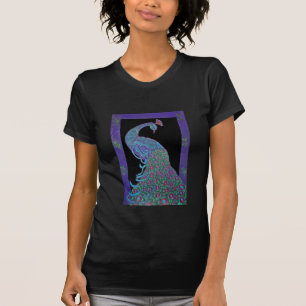 Camiseta O T das mulheres - pavão orgulhoso