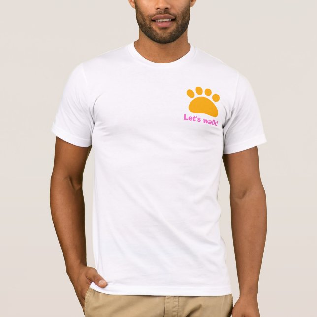 Camiseta O T do caminhante do cão (Frente)