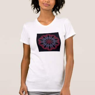 Camiseta O T do Fractal (queda Blossom-2 ZXK) de Mulher
