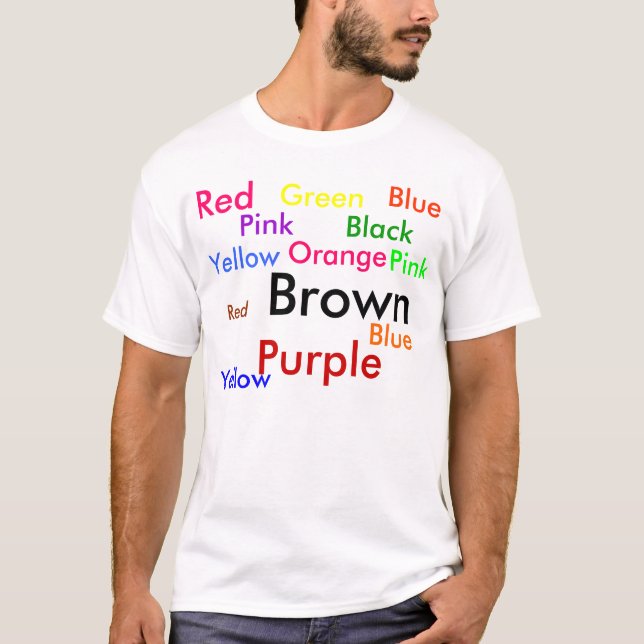 Camiseta O T do teste de Stroop - Monsieur (Frente)