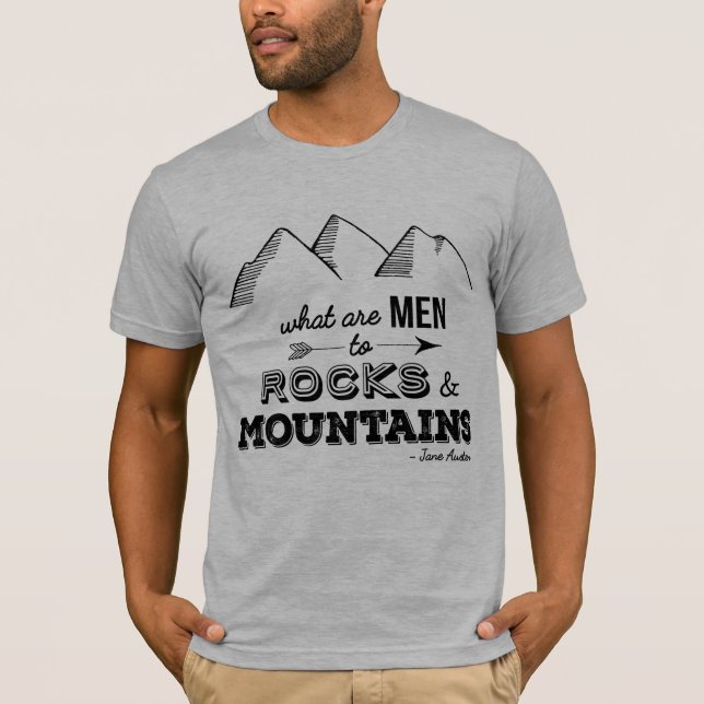 Camiseta O T dos homens das "montanhas" do orgulho e do (Frente)