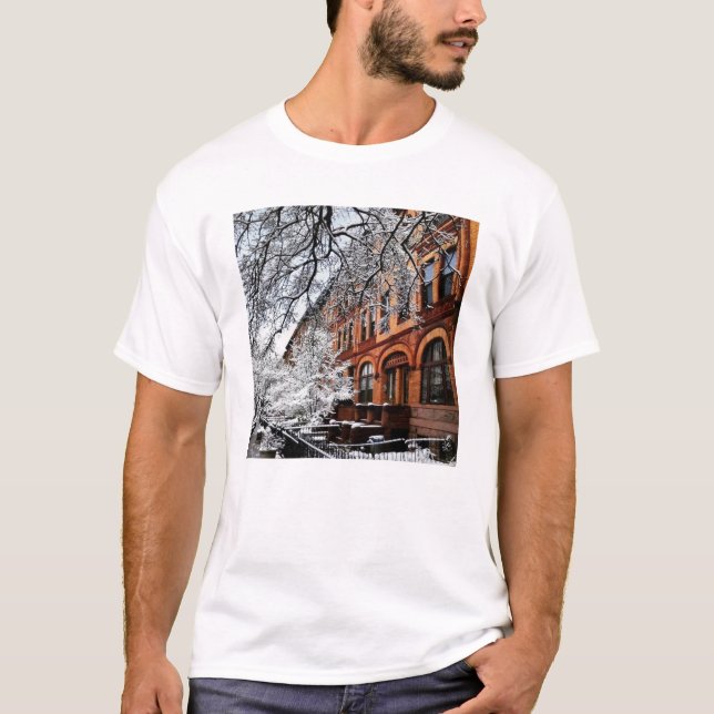 Camiseta O T dos homens de Bedford (Frente)