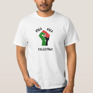Camiseta O T dos homens de Viva Viva Palestina