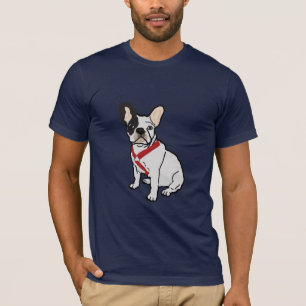 Camiseta O T dos homens do buldogue francês