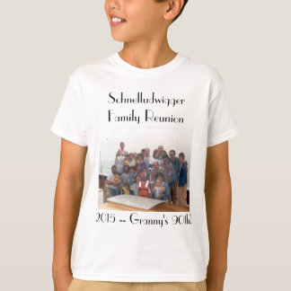 Camiseta O T dos miúdos da reunião de família 2015 de