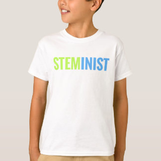 Camiseta O T dos miúdos de STEMinist