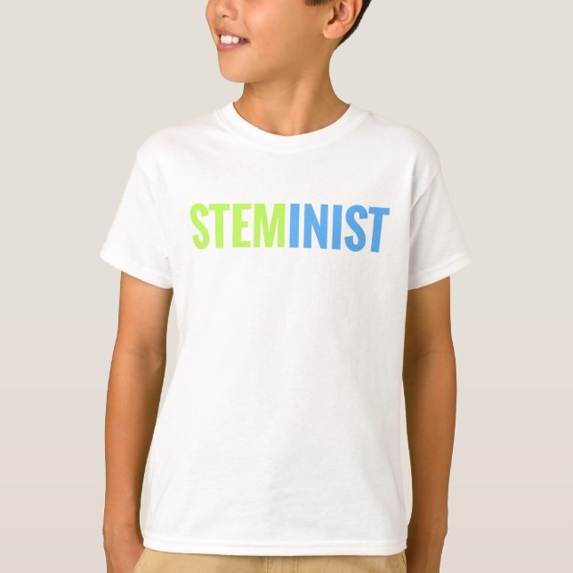 Camiseta O T dos miúdos de STEMinist (Frente)