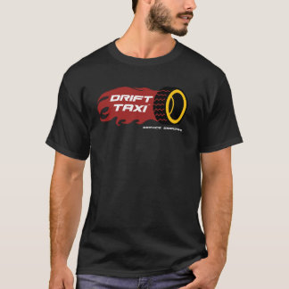 Camiseta O T escuro do táxi da tração (rotulação branca)