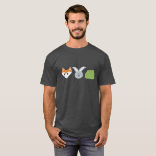 Camiseta O T escuro dos homens da couve do coelho do Fox