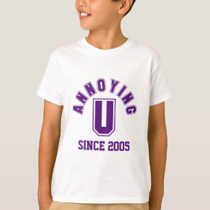 Camiseta O T você da menina de irritação engraçada, rox