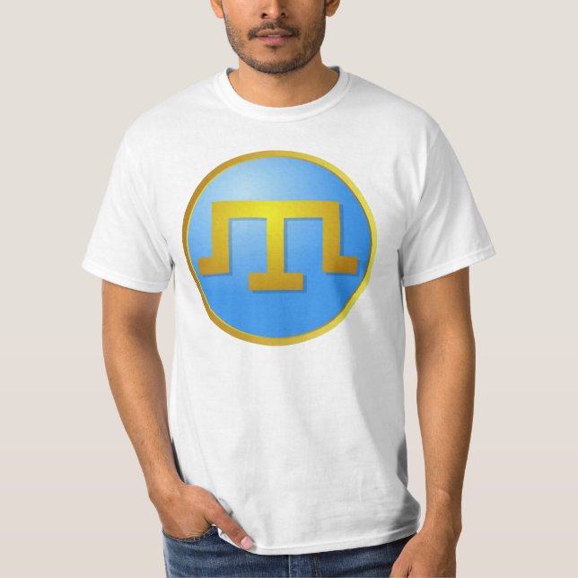 Camiseta O Tamga de Tatars crimeanos das LETRAS GRANDES (Frente)