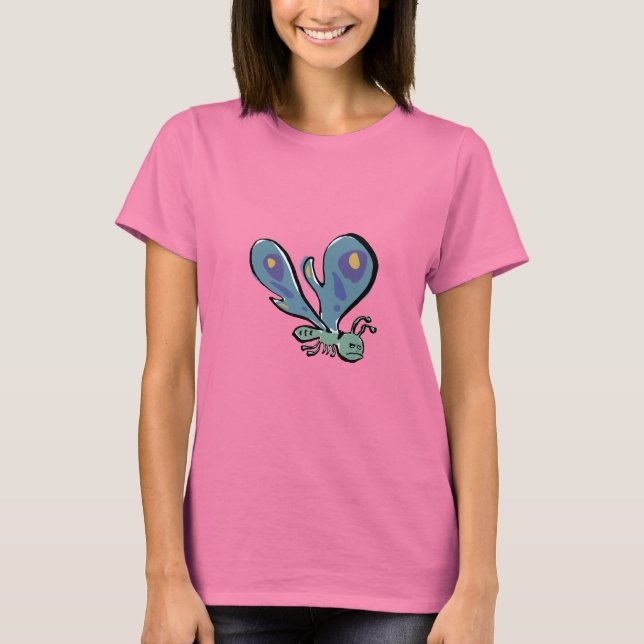 Camiseta o tanque bravo da borboleta (Frente)