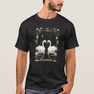 Camiseta O Tarot Card Romântico Adorando Moonlight Swans