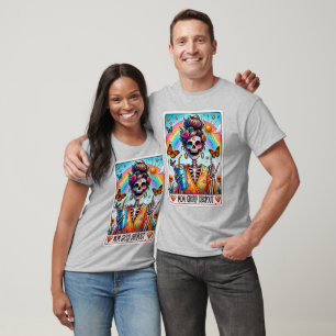Camiseta O tarot esqueleto abandonou o grupo da mamãe