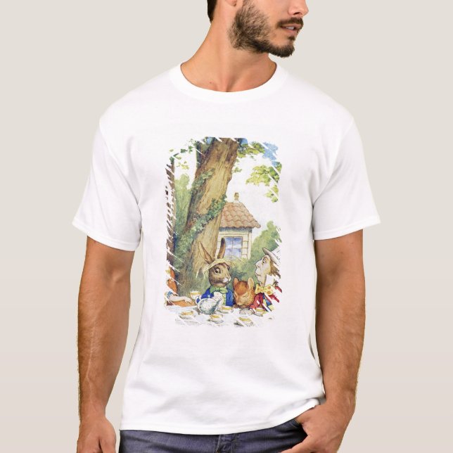 Camiseta O tea party do Hatter louco (Frente)