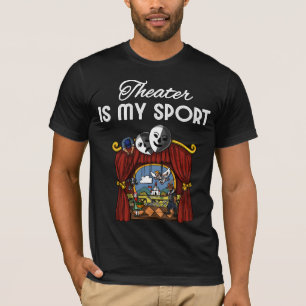 Camiseta O teatro é meu drama do jogo do palco da atriz do