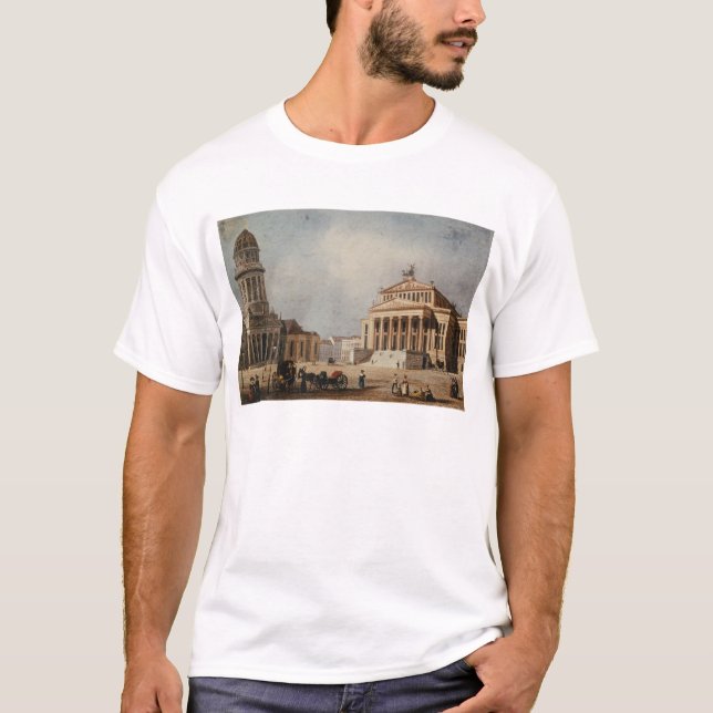 Camiseta O teatro real e a igreja nova, 1833 (Frente)