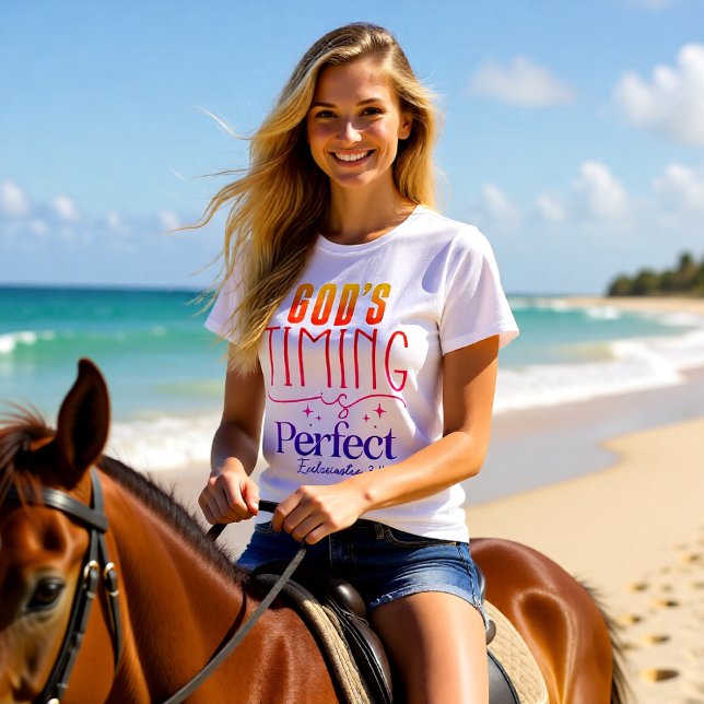 Camiseta O Tempo de Deus é Perfeito Cristão (Criador carregado)