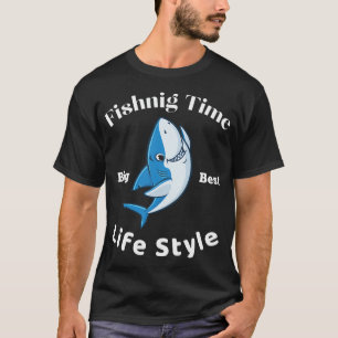 Camiseta O Tempo De Pesca É O Melhor Estilo De Vida