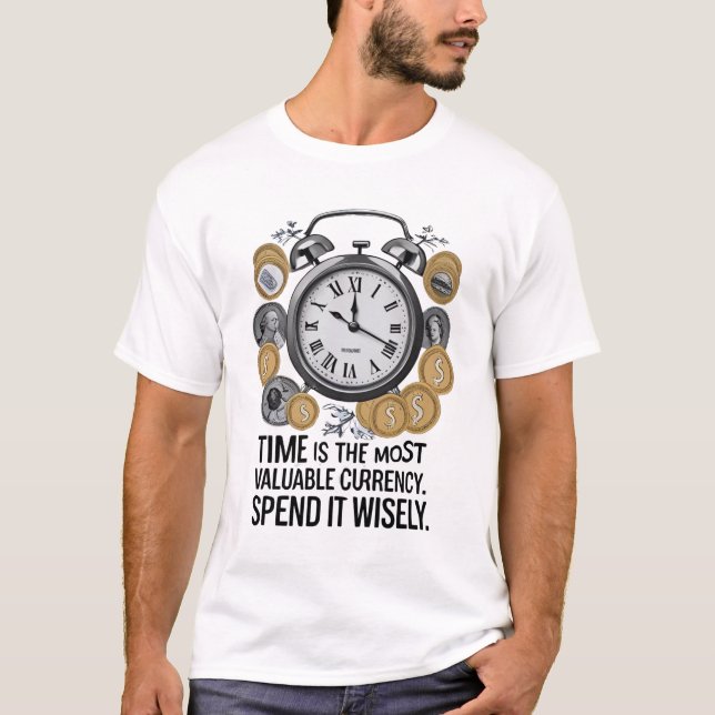 Camiseta O tempo é a moeda mais valiosa (Frente)