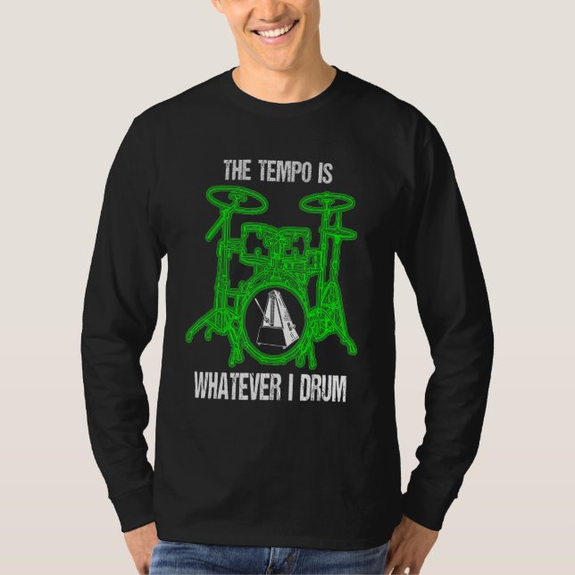 Camiseta O Tempo É O Que Eu Tambor Drum Drummer Conjunto (Frente)