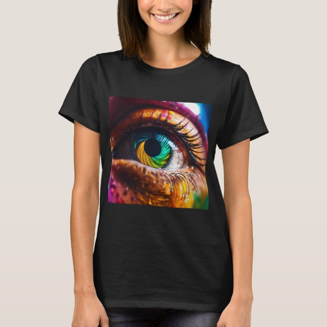 Camiseta "O Tempo é Reflexão Relógio nos Olhos" (Frente)