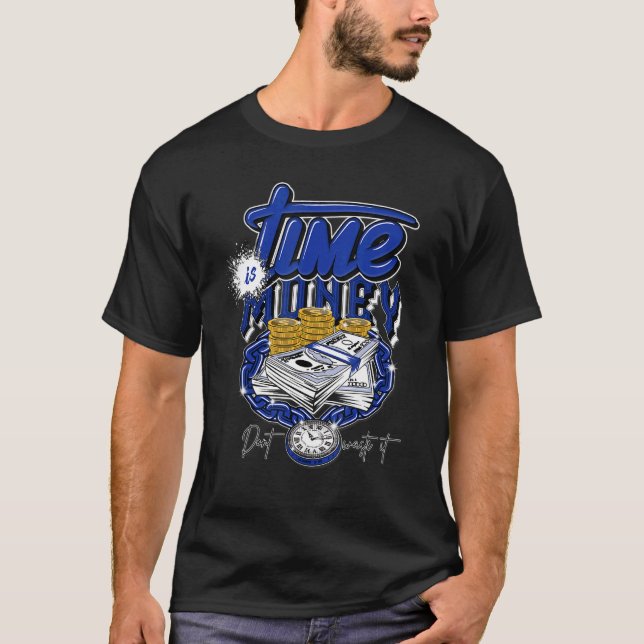 Camiseta O tempo é valioso Hyper Royal 12s Correspondendo (Frente)