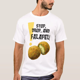 Camiseta O tempo falafel é o tempo todo! ف ل ا ف ا ل ل ك ع 