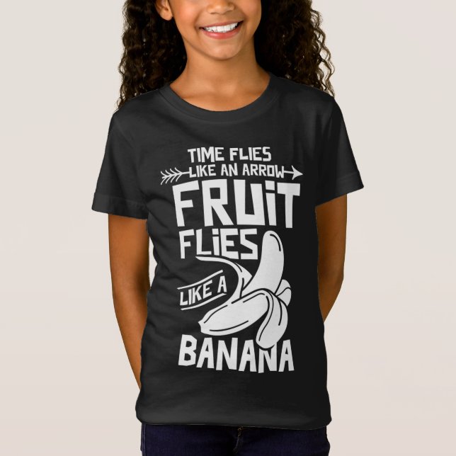 Camiseta O Tempo Farmante voa como uma fruta de flecha voa  (Frente)