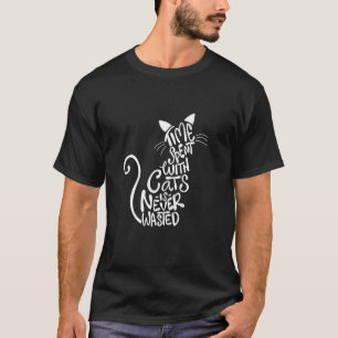 Camiseta O Tempo Passado Com Gatos Nunca É Perdido - Amante
