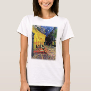 Camiseta O terraço do café na place du forum, Arles, às
