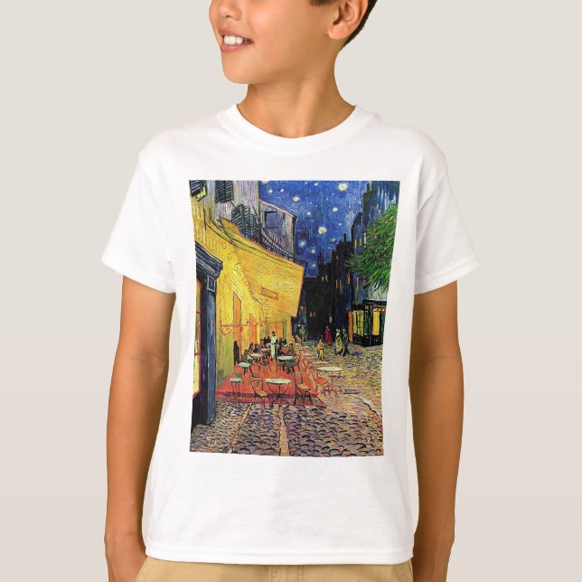 Camiseta O terraço do café na place du forum, Arles, às (Frente)