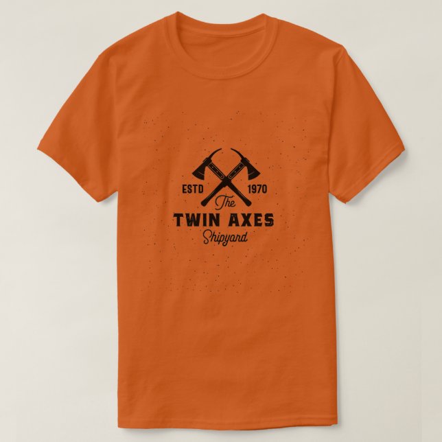 Camiseta O Terreno Clássico do Estaleiro dos Eixos Gêmeos (Frente do Design)