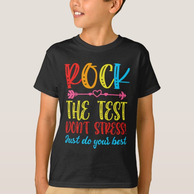 Camiseta O teste do dia não enfatiza o teste (Frente)
