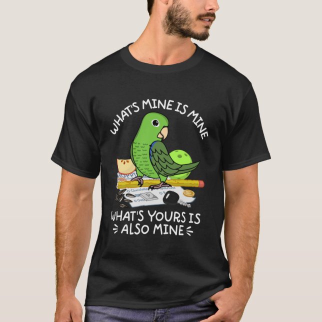 Camiseta O teu é o meu papagaio verde (Frente)