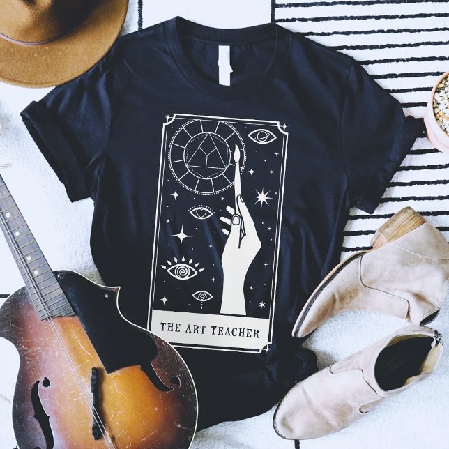Camiseta o texto personalizado de tarot do artista (Criador carregado)