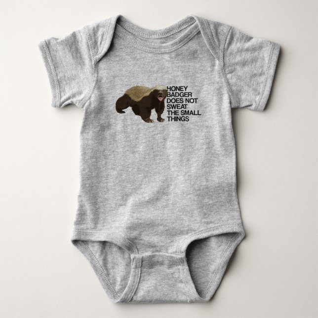 Camiseta O texugo de mel não sua as coisas pequenas (Frente)