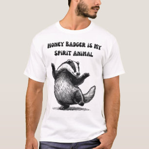 Camiseta O texugo-mel é meu animal espiritual