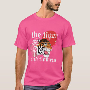 Camiseta O Tigre e Flores