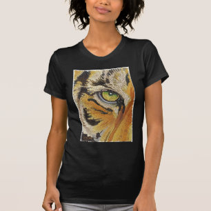 Camiseta O "tigre telha" a aguarela do mosaico da cara do