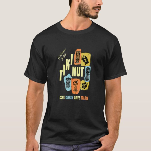 Camiseta O Tiki Hut Vem Clássico Deixe Trashy Retro (Frente)